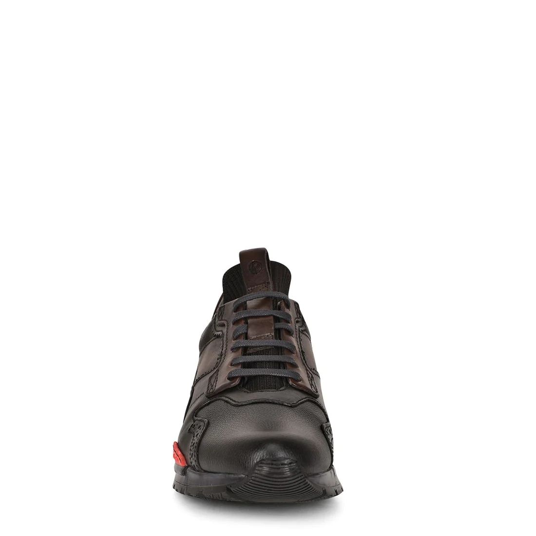 Cuadra | Hand-Painted Black Leather Sneakers