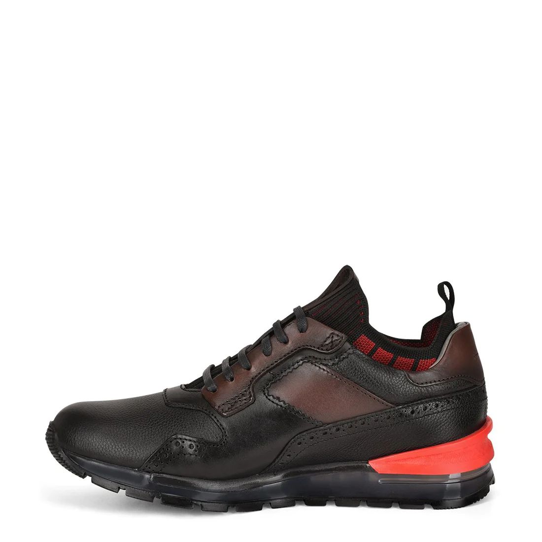 Cuadra | Hand-Painted Black Leather Sneakers