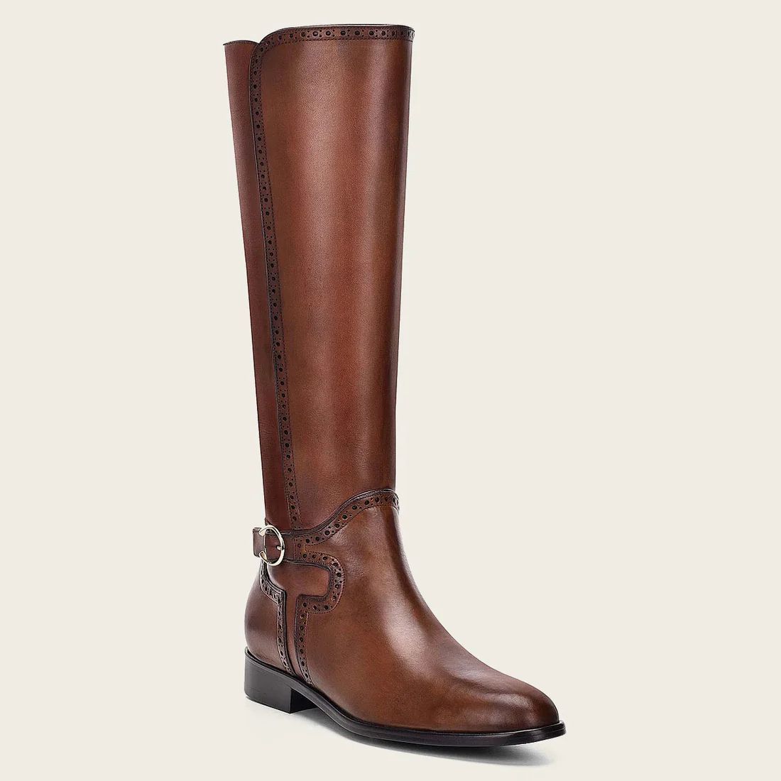 Cuadra | Hand-Painted Honey Leather Riding Boot