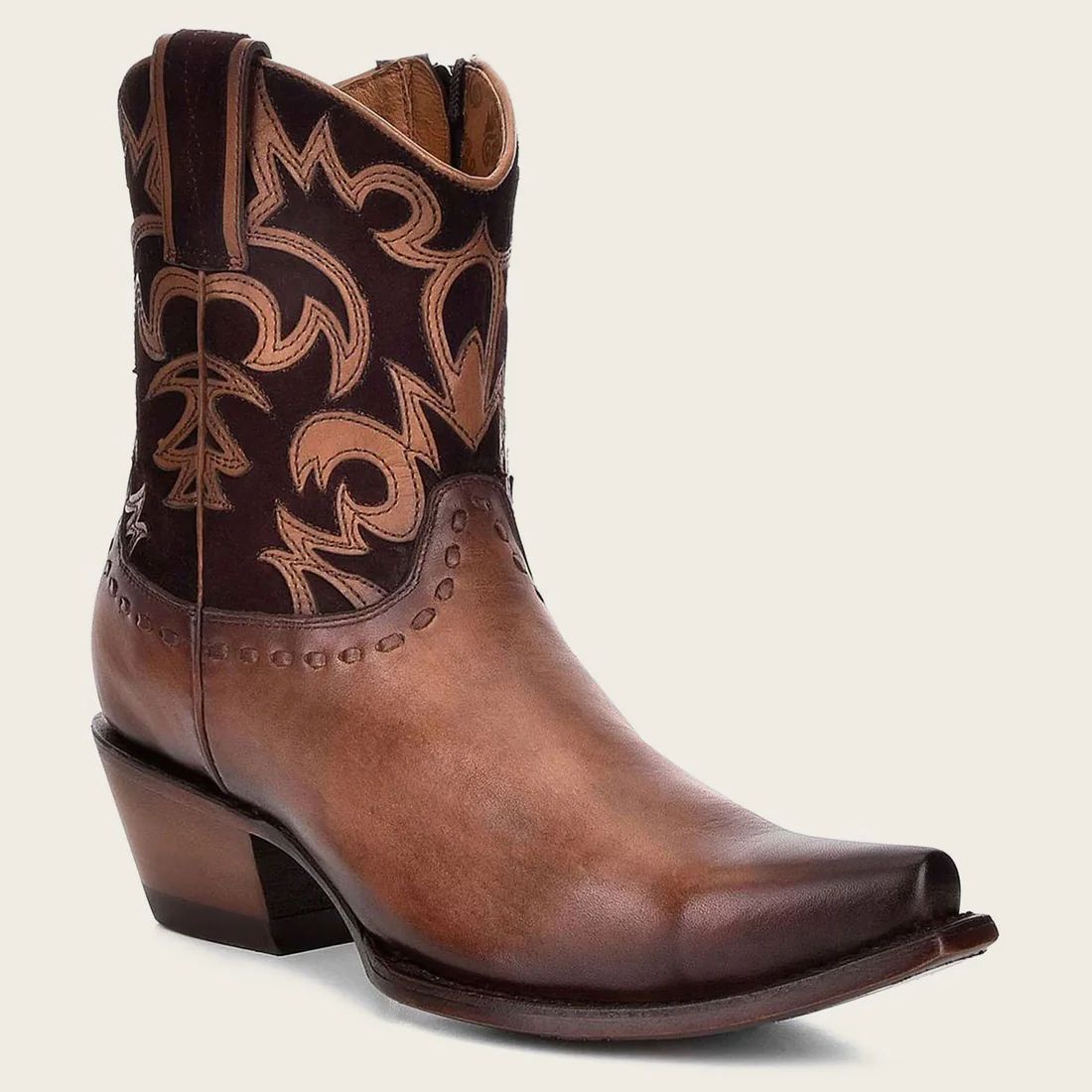 Cuadra | Brown Western Leather Bootie