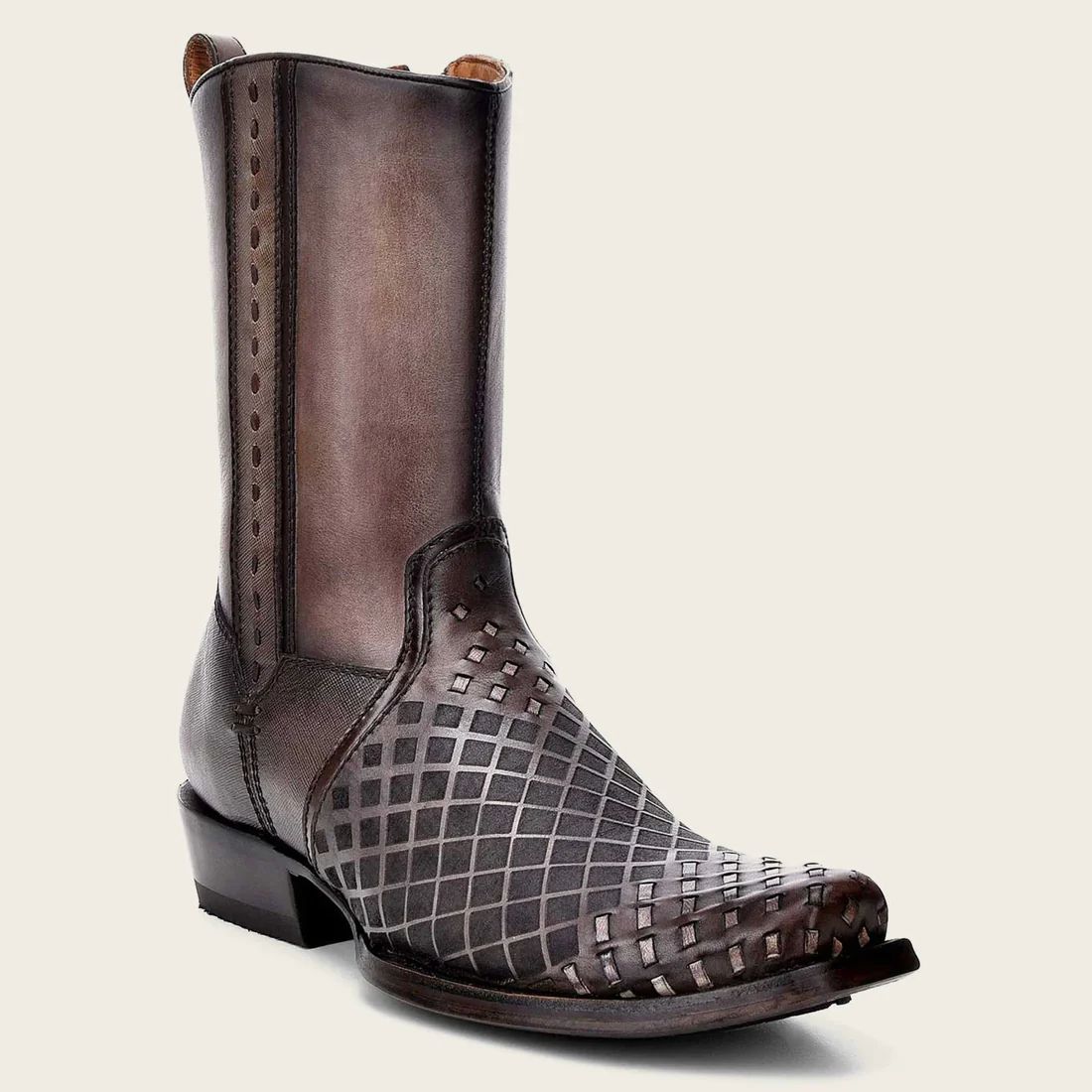 Cuadra | Engraved Oxford Leather Boot