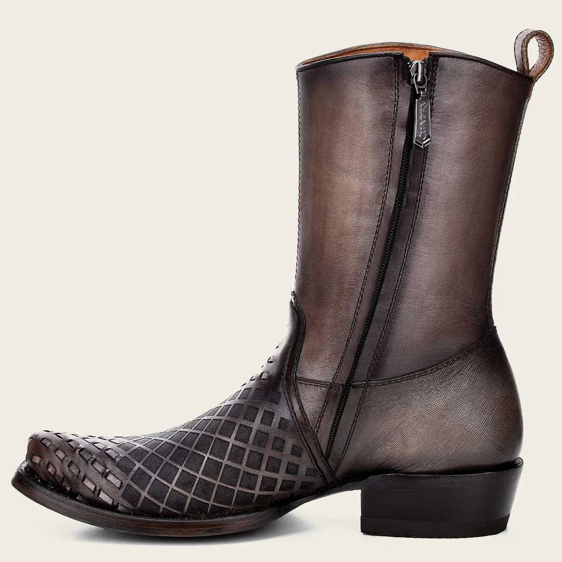 Cuadra | Engraved Oxford Leather Boot