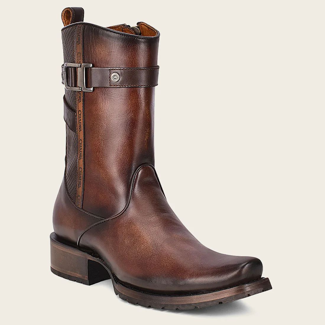 Cuadra | Hand-Painted Brown Leather Urban Boot