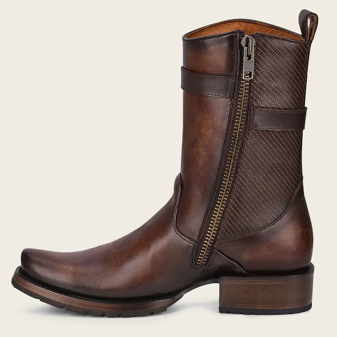 Cuadra | Hand-Painted Brown Leather Urban Boot
