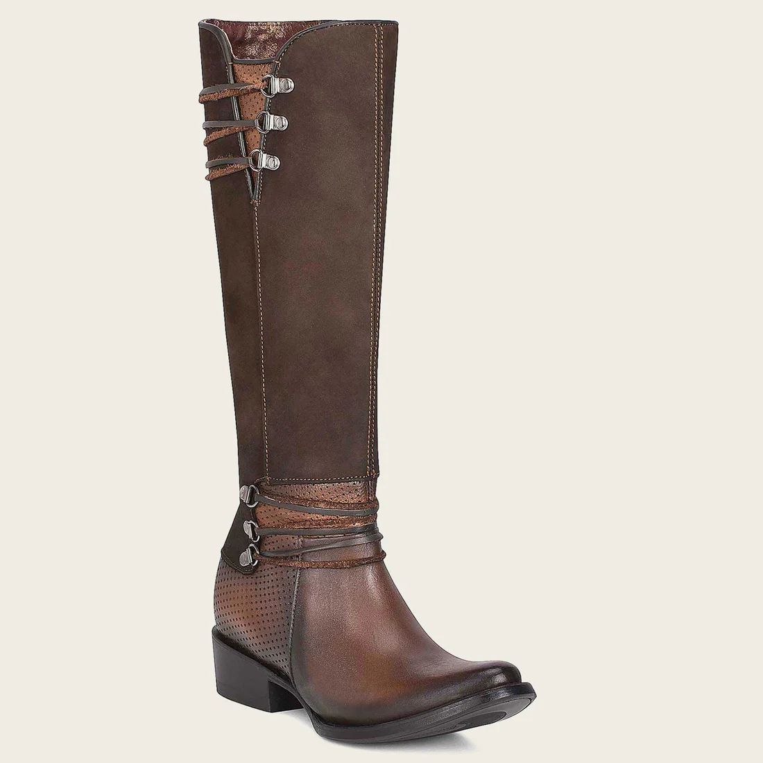 Cuadra | Brown Boot With Suede Tube