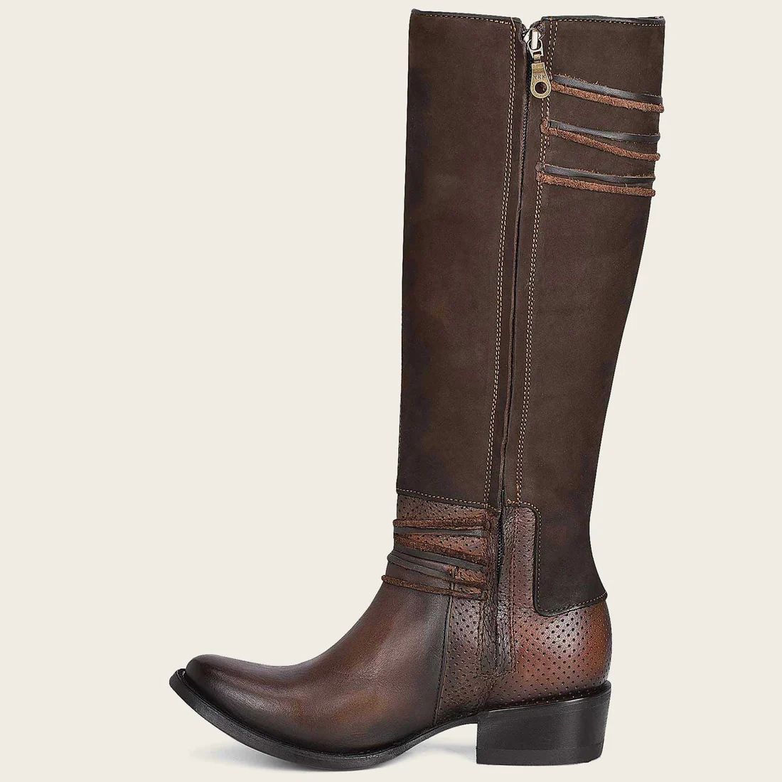 Cuadra | Brown Boot With Suede Tube