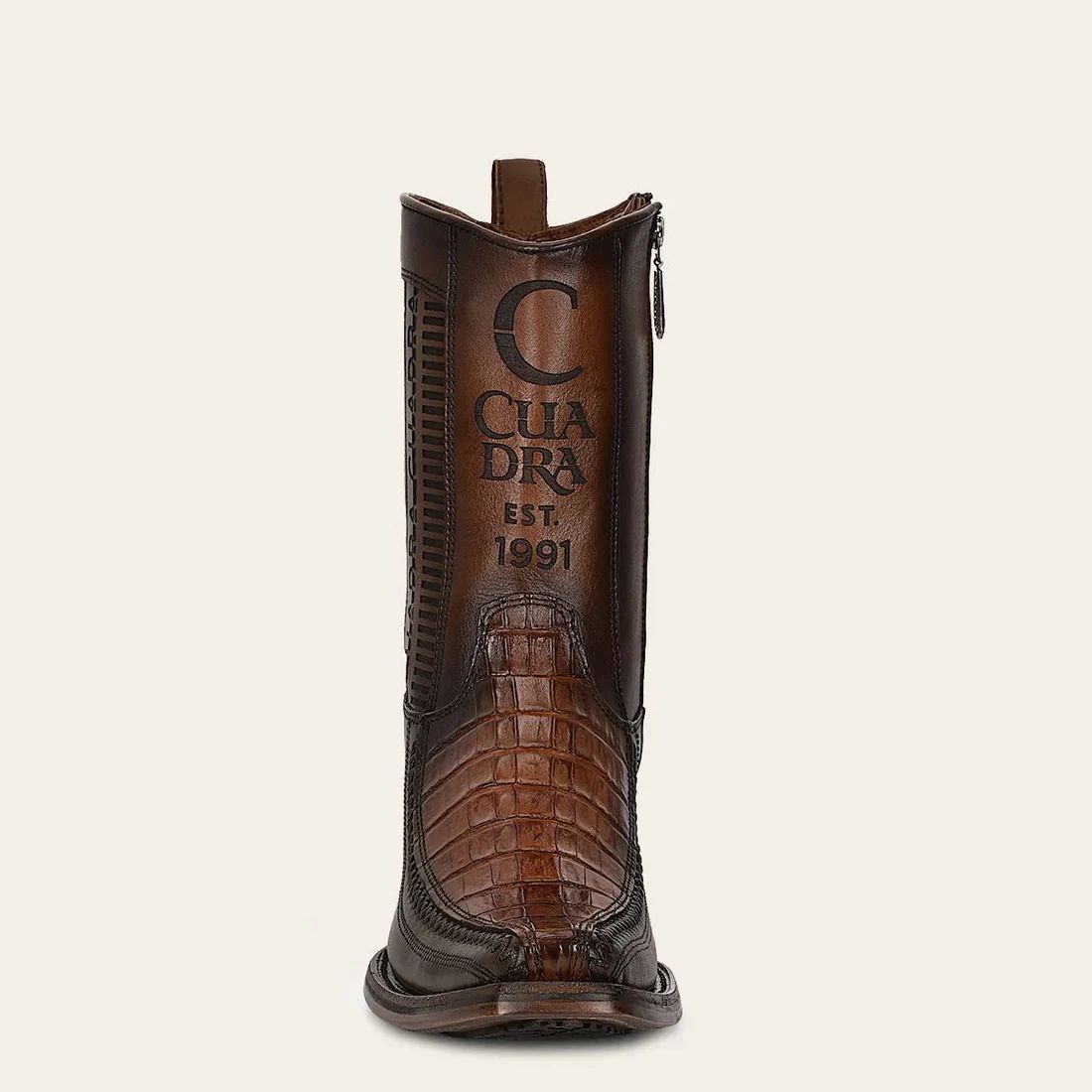Cuadra | Brown Exotic Leather Cowboy Boot