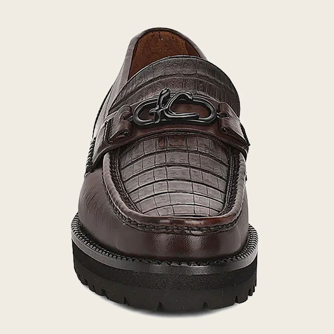 Cuadra | Men Loafer Shoe In Brown Genuine Cayman Leather