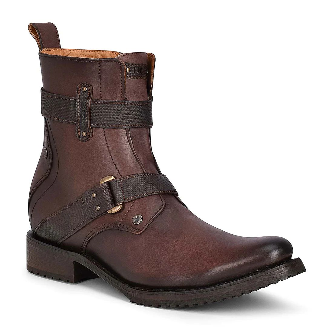 Cuadra | Hand-Painted Brown Leather Urban Bootie