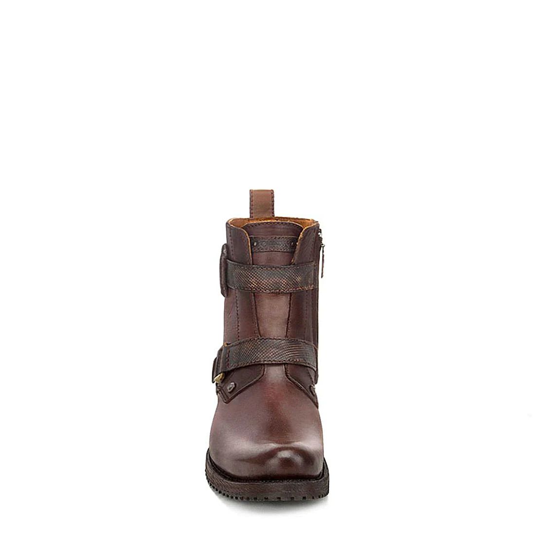 Cuadra | Hand-Painted Brown Leather Urban Bootie