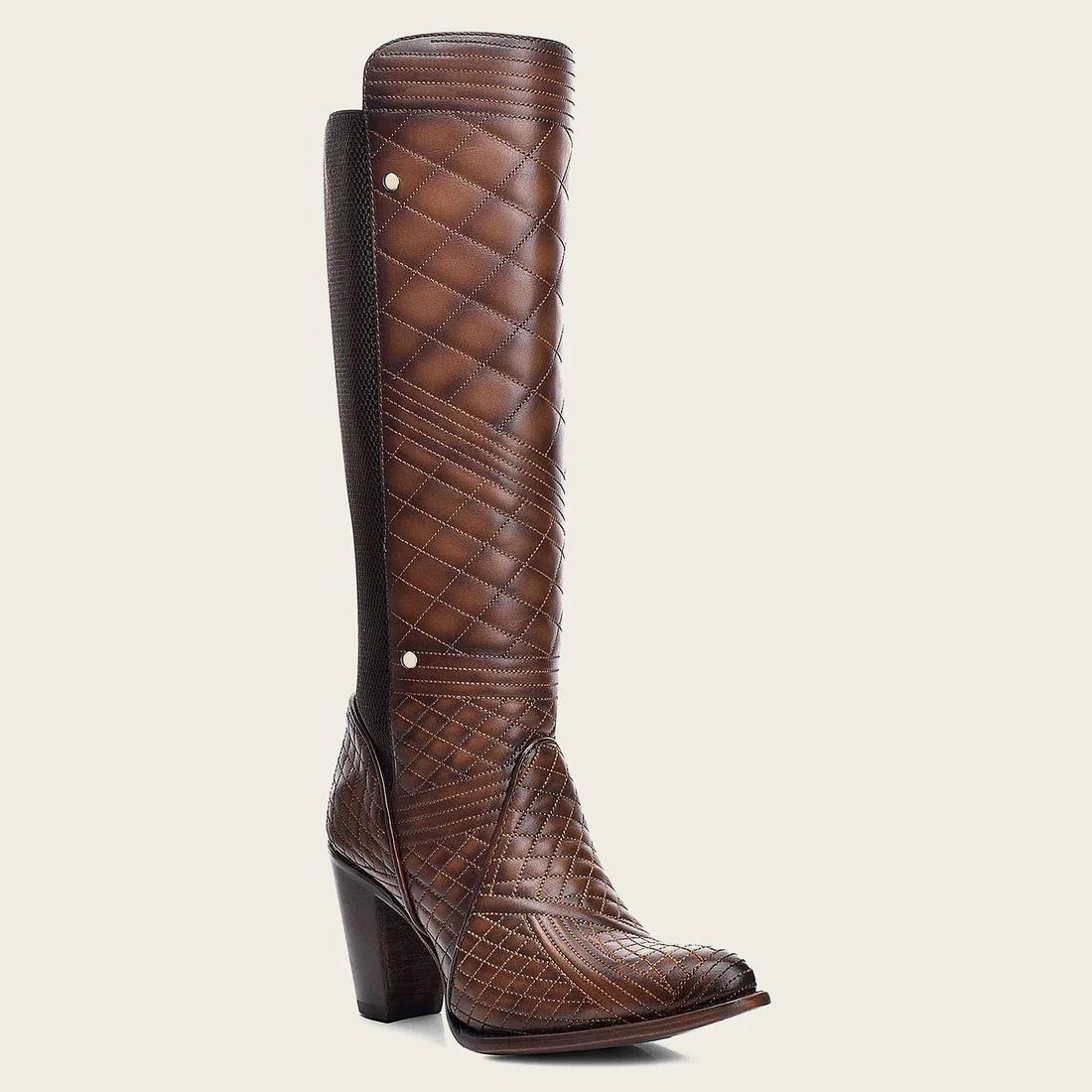 Cuadra | Embroidered Brown Leather Boot