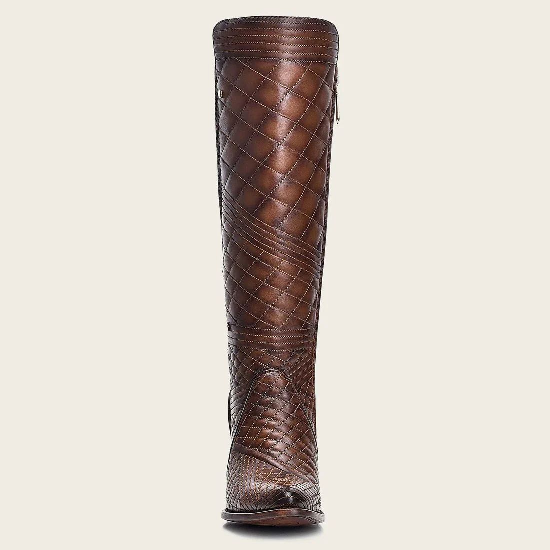 Cuadra | Embroidered Brown Leather Boot