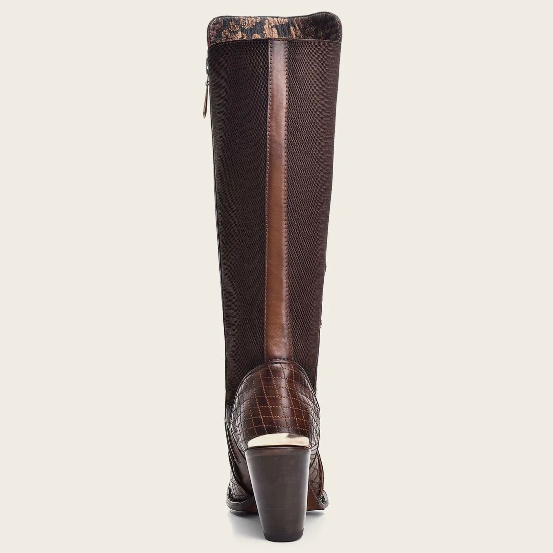 Cuadra | Embroidered Brown Leather Boot