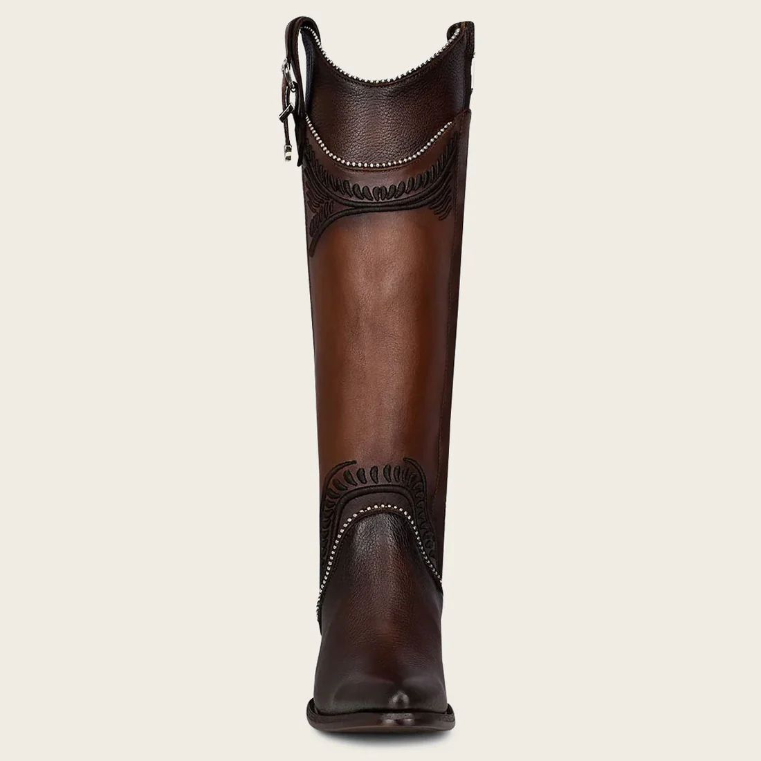 Cuadra | Hand Painted Embroidered Honey Leather Boot