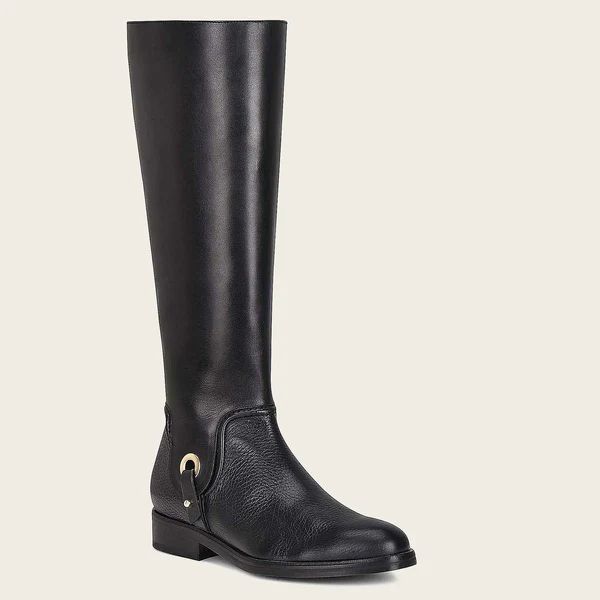 Cuadra | Hand-Painted Black Leather Riding Boot - Click Image to Close