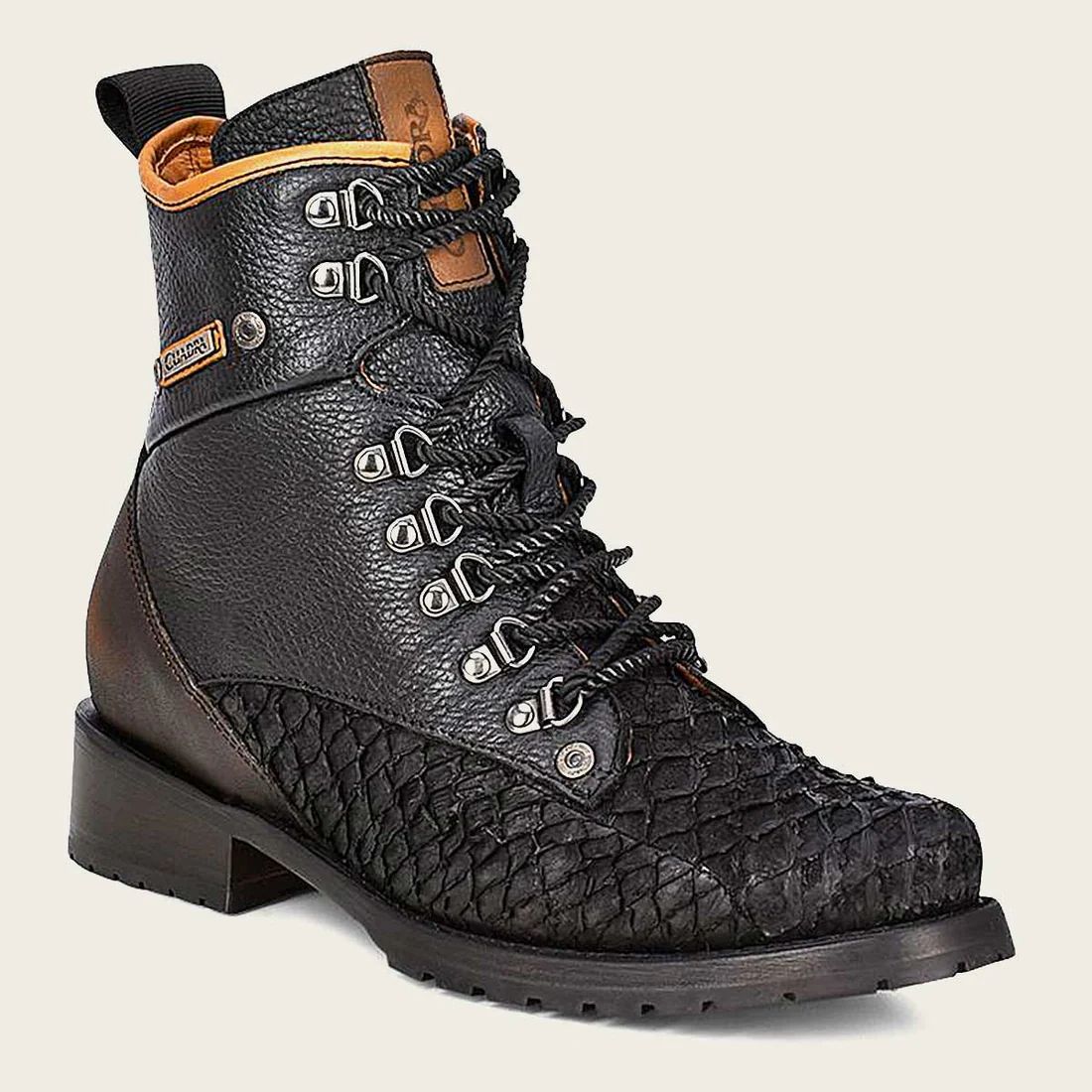 Cuadra | Urban Black Poisson Leather Boot