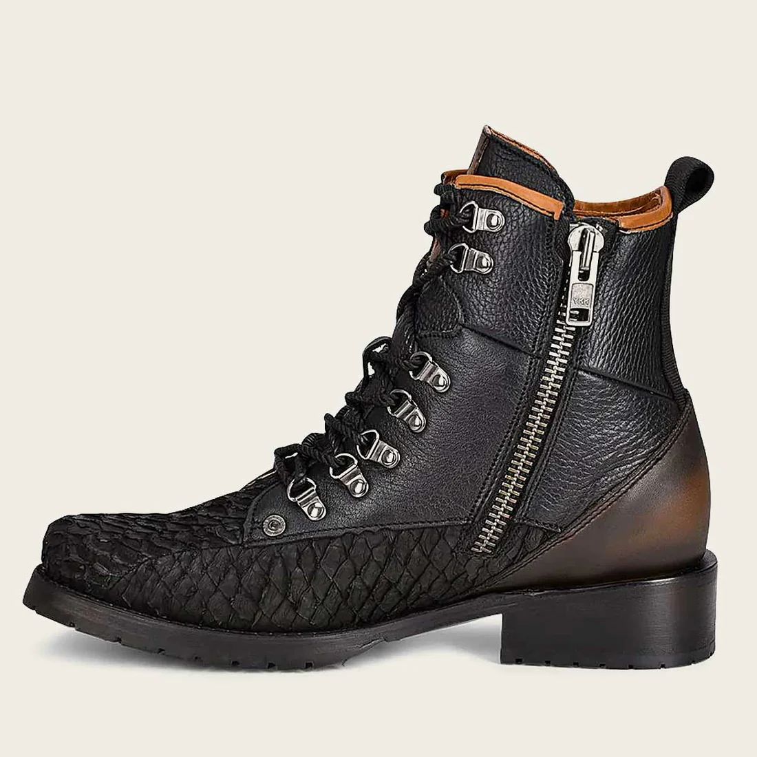 Cuadra | Urban Black Poisson Leather Boot