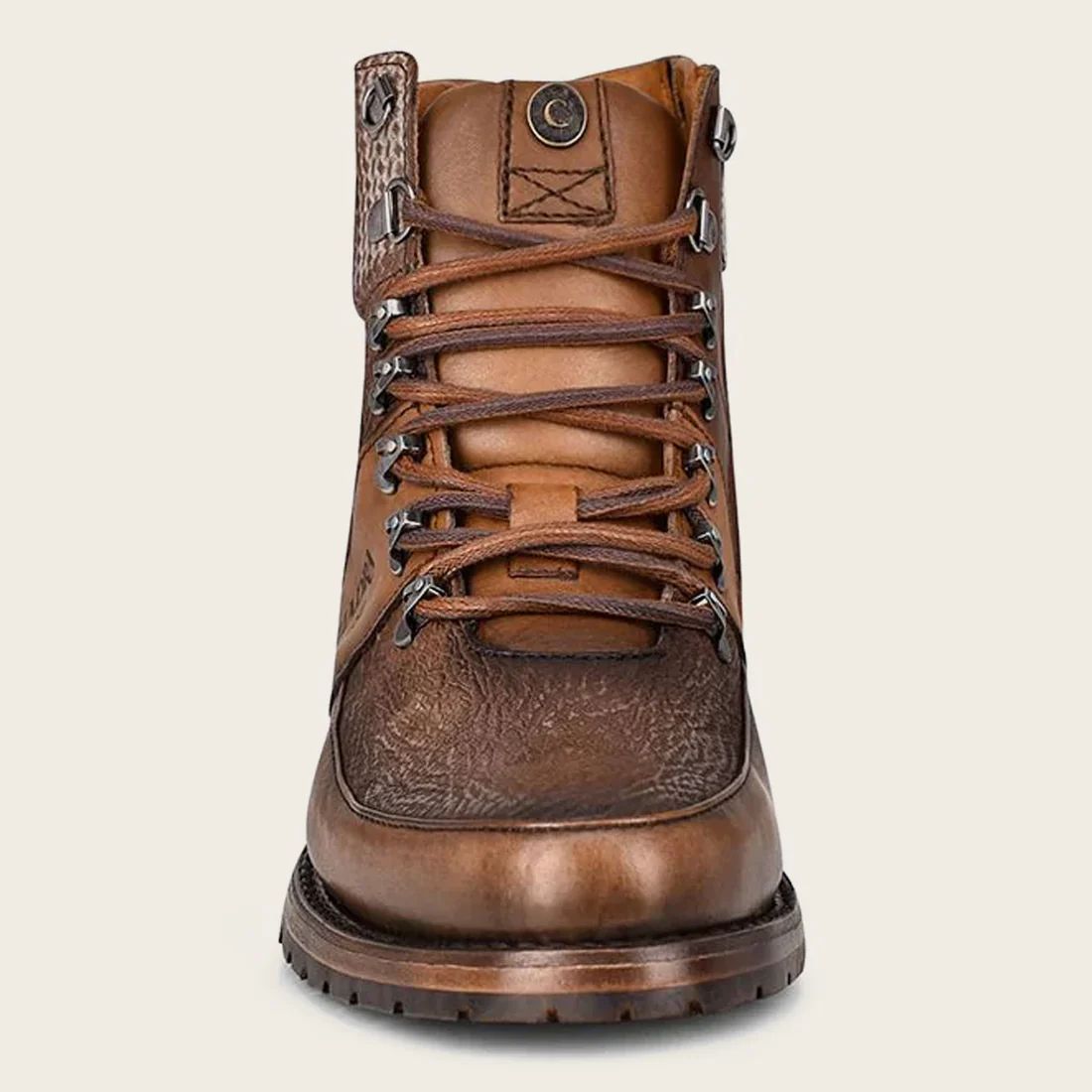Cuadra | Engraved Honey Leather Urban Boot