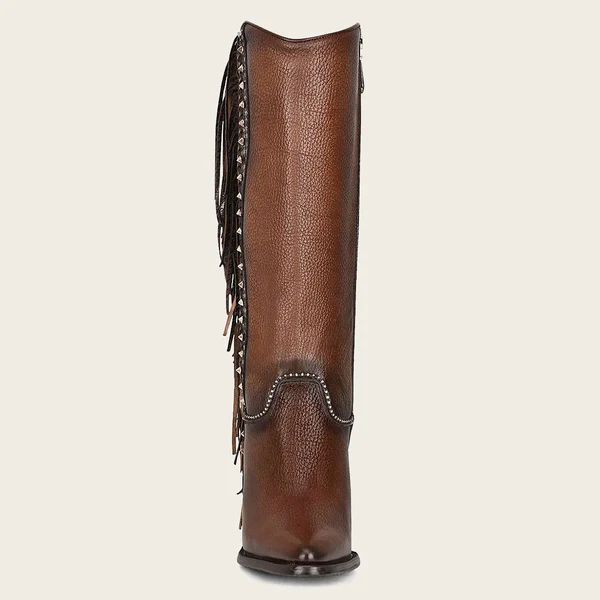 Cuadra | Handmade Braiding Brown Leather Boot