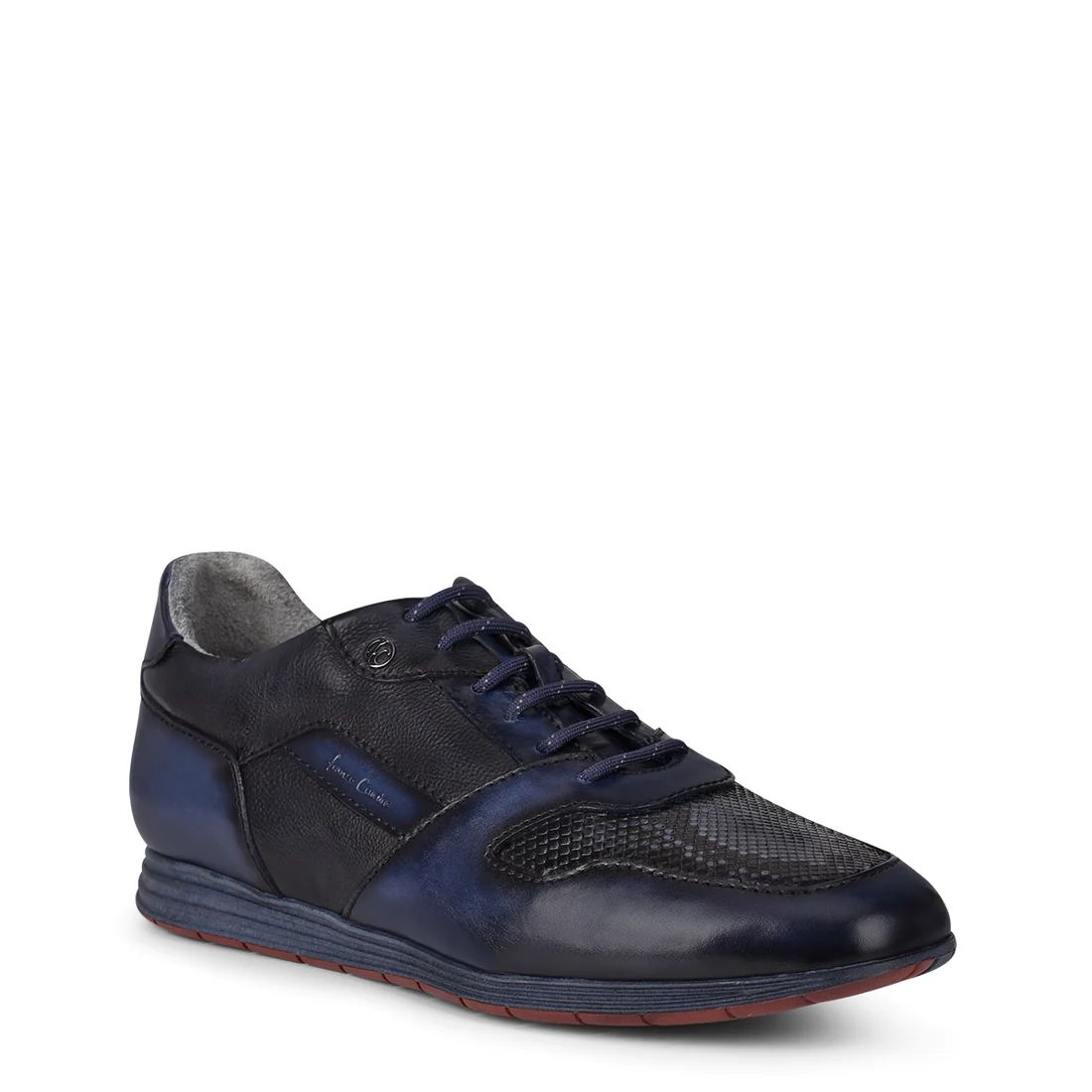 Cuadra | Hand-Painted Blue Montecarlo Leather Sneakers