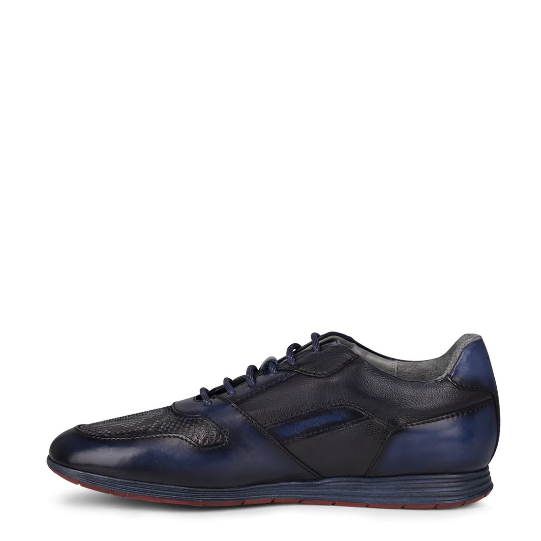 Cuadra | Hand-Painted Blue Montecarlo Leather Sneakers