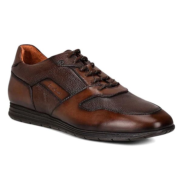 Cuadra | Hand-Painted Brown Bristol Leather Sneakers