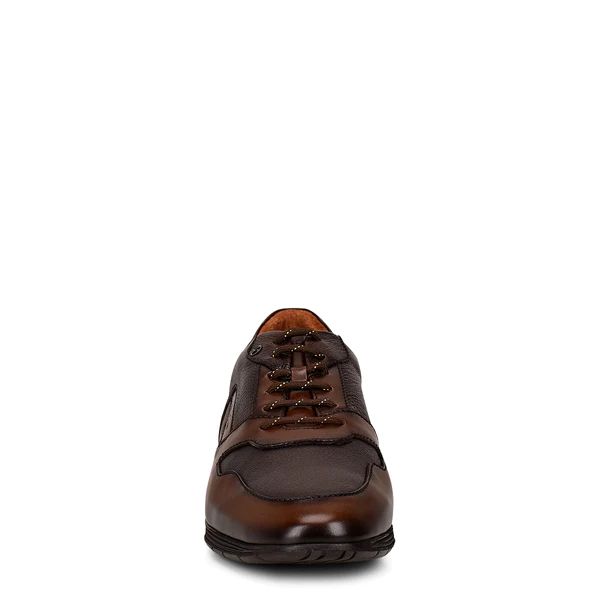 Cuadra | Hand-Painted Brown Bristol Leather Sneakers