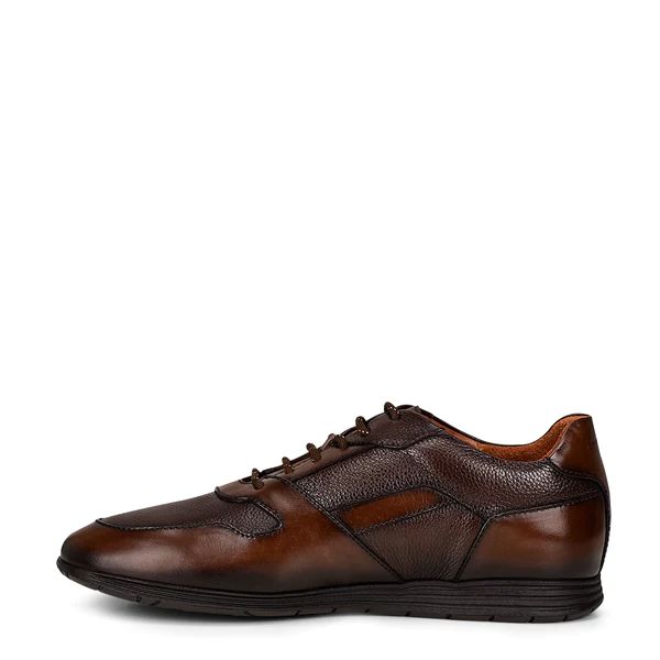 Cuadra | Hand-Painted Brown Bristol Leather Sneakers