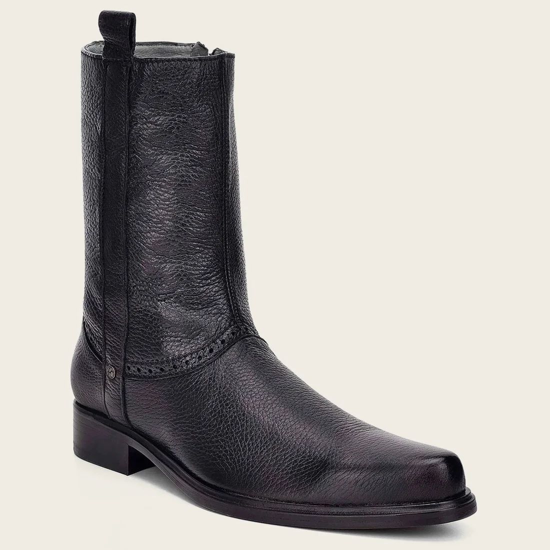 Cuadra | Hand-Painted Black Leather Boot - Click Image to Close