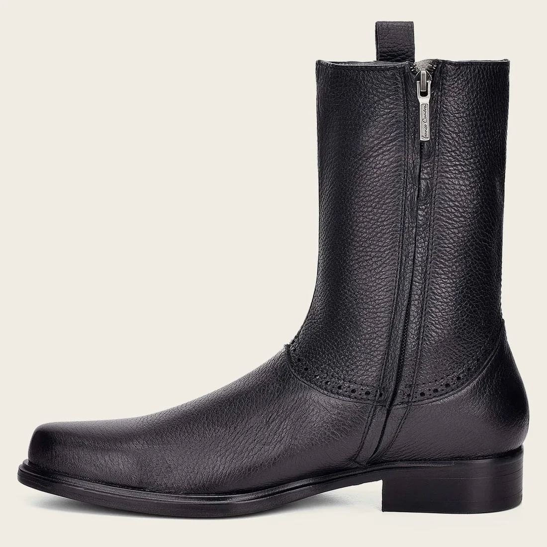 Cuadra | Hand-Painted Black Leather Boot