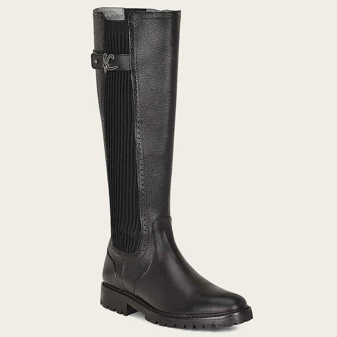 Cuadra | High Boot Black Bovine Leather Boot