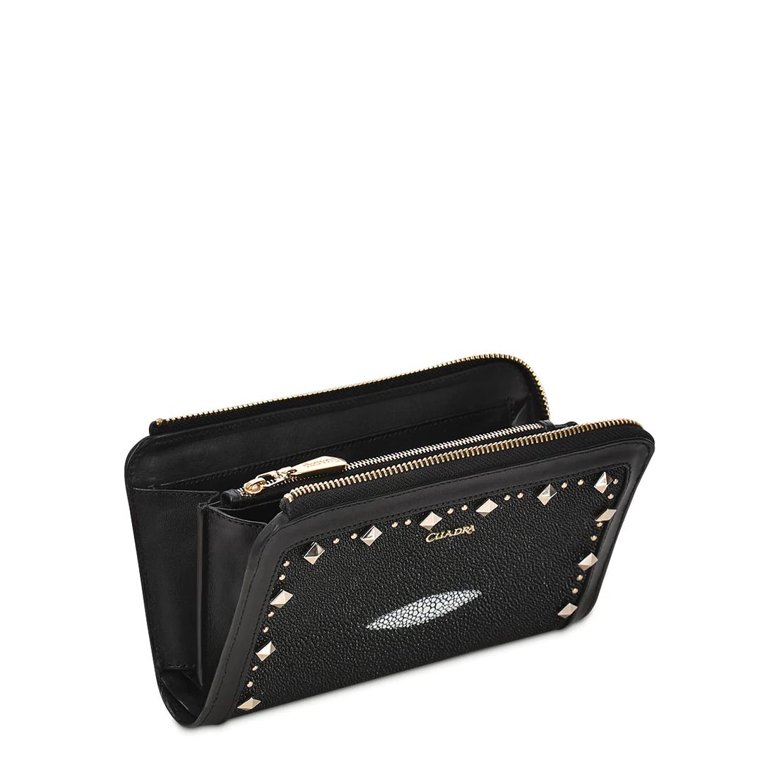 Cuadra | Handmade Black Stingray Leather Bifold Wallet
