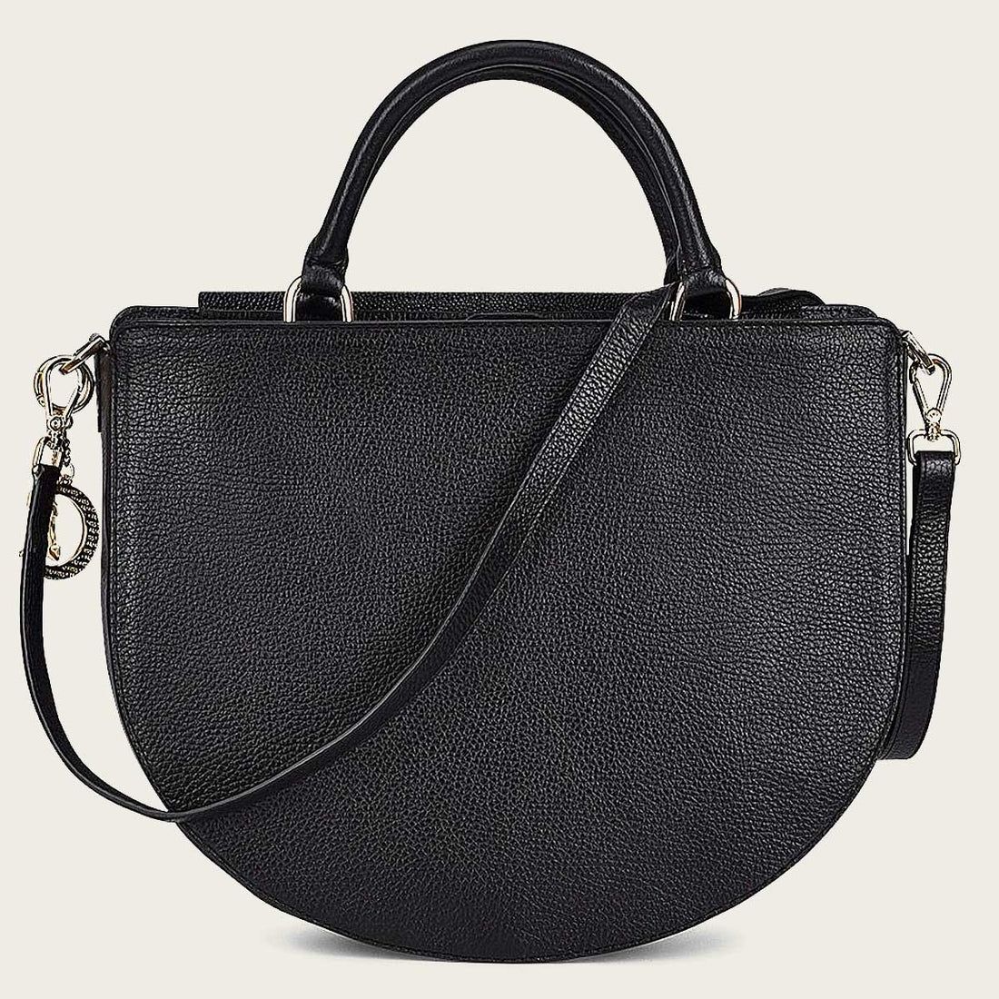 Cuadra | Black Genuine Stingray Leather Studs Handbag