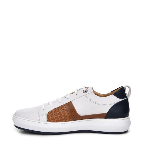 Cuadra | Hand-Painted Casual White Leather Sneakers