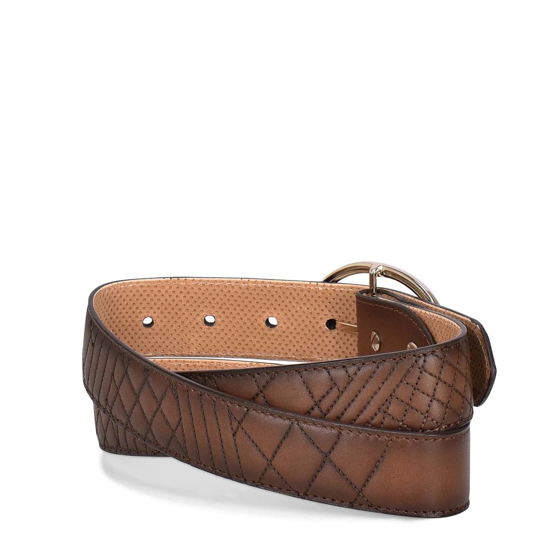 Cuadra | Embroidered Brown Leather Belt