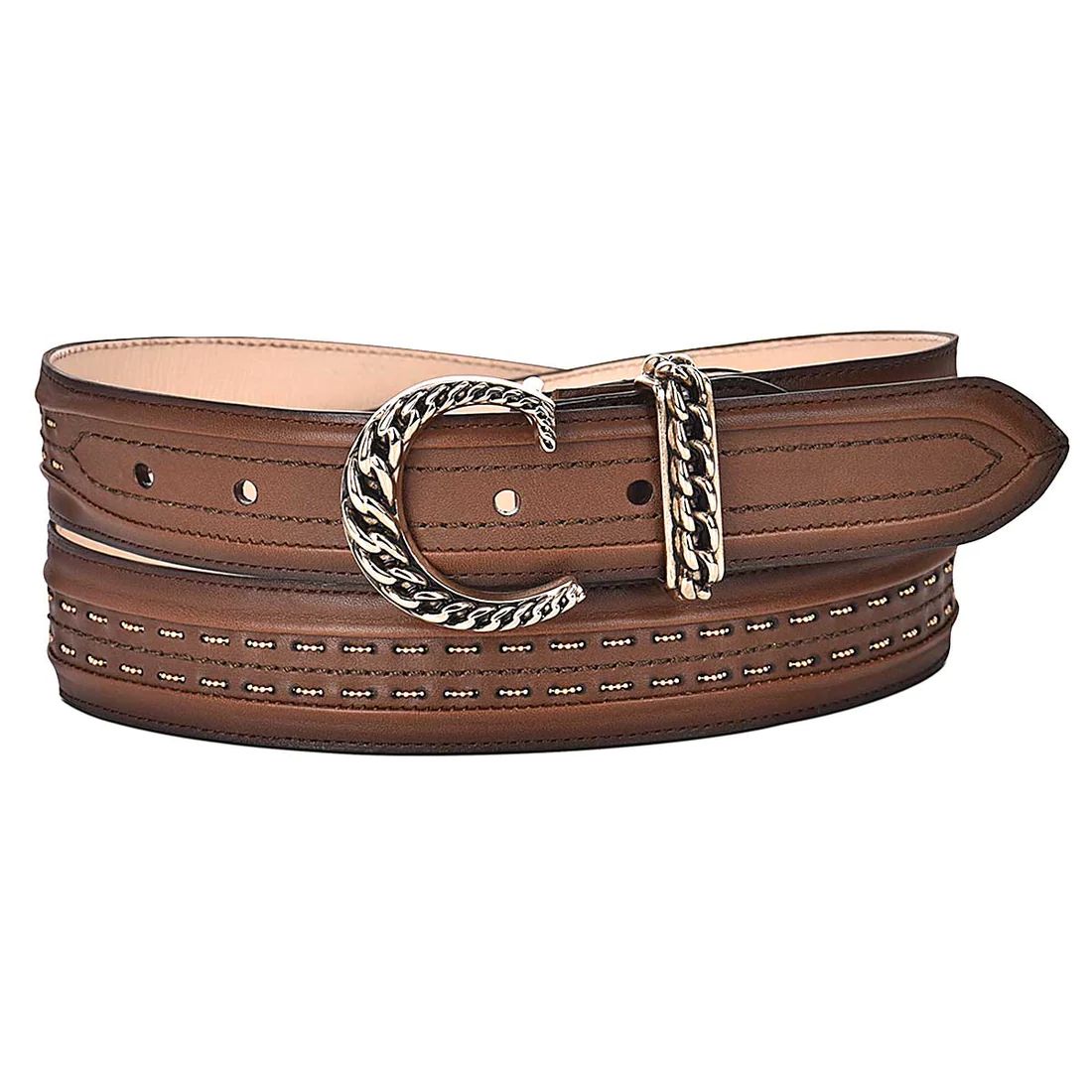 Cuadra | Handwoven Honey Leather Traditional Belt