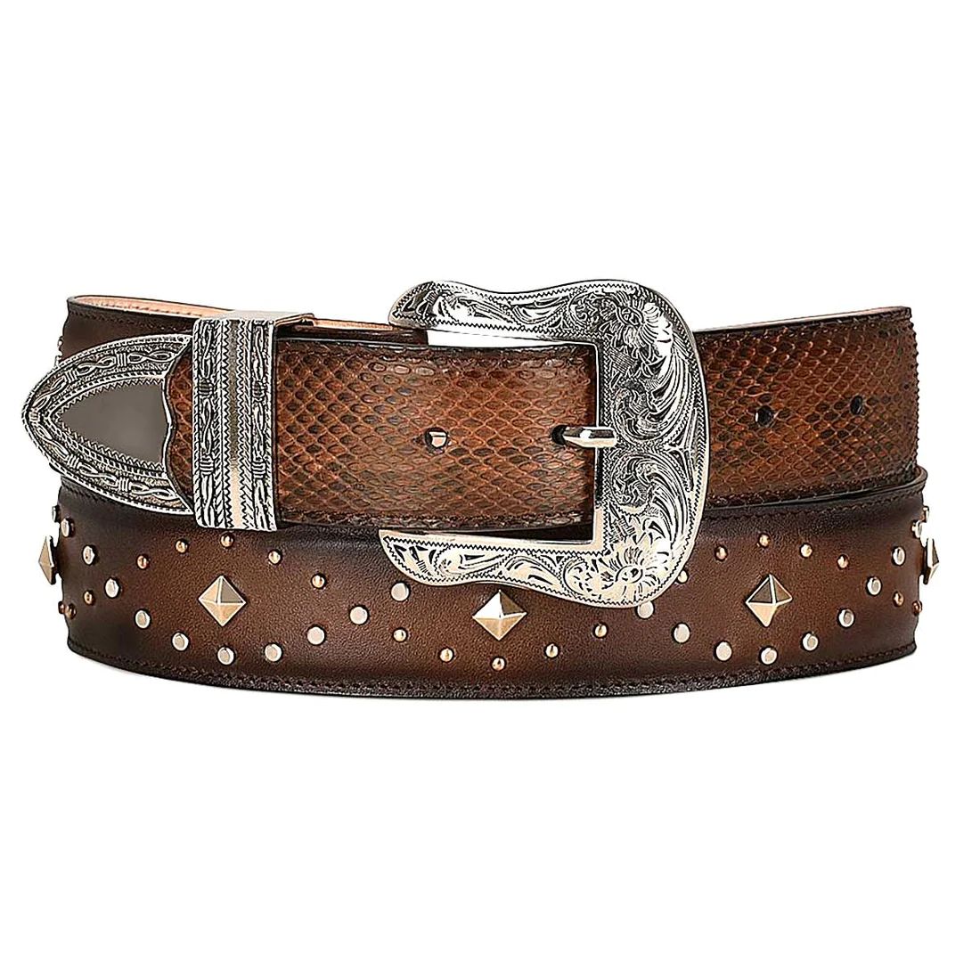Cuadra | Handwoven Honey Exotic Leather Cowgirl Belt