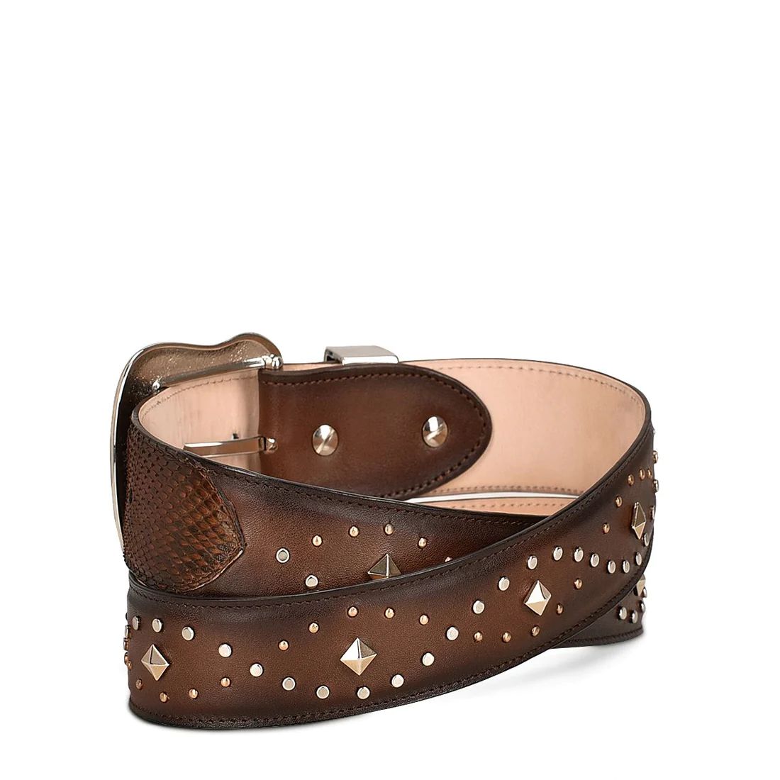 Cuadra | Handwoven Honey Exotic Leather Cowgirl Belt