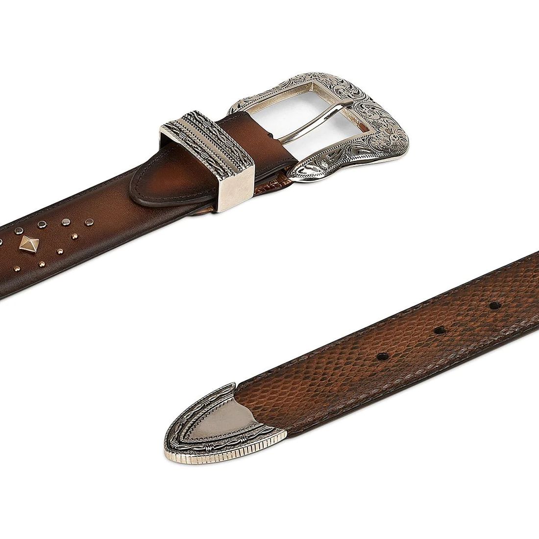 Cuadra | Handwoven Honey Exotic Leather Cowgirl Belt