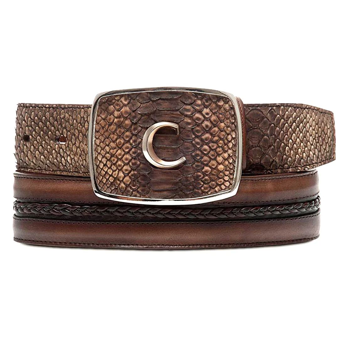 Cuadra | Cowboy Brown Exotic Leather Belt