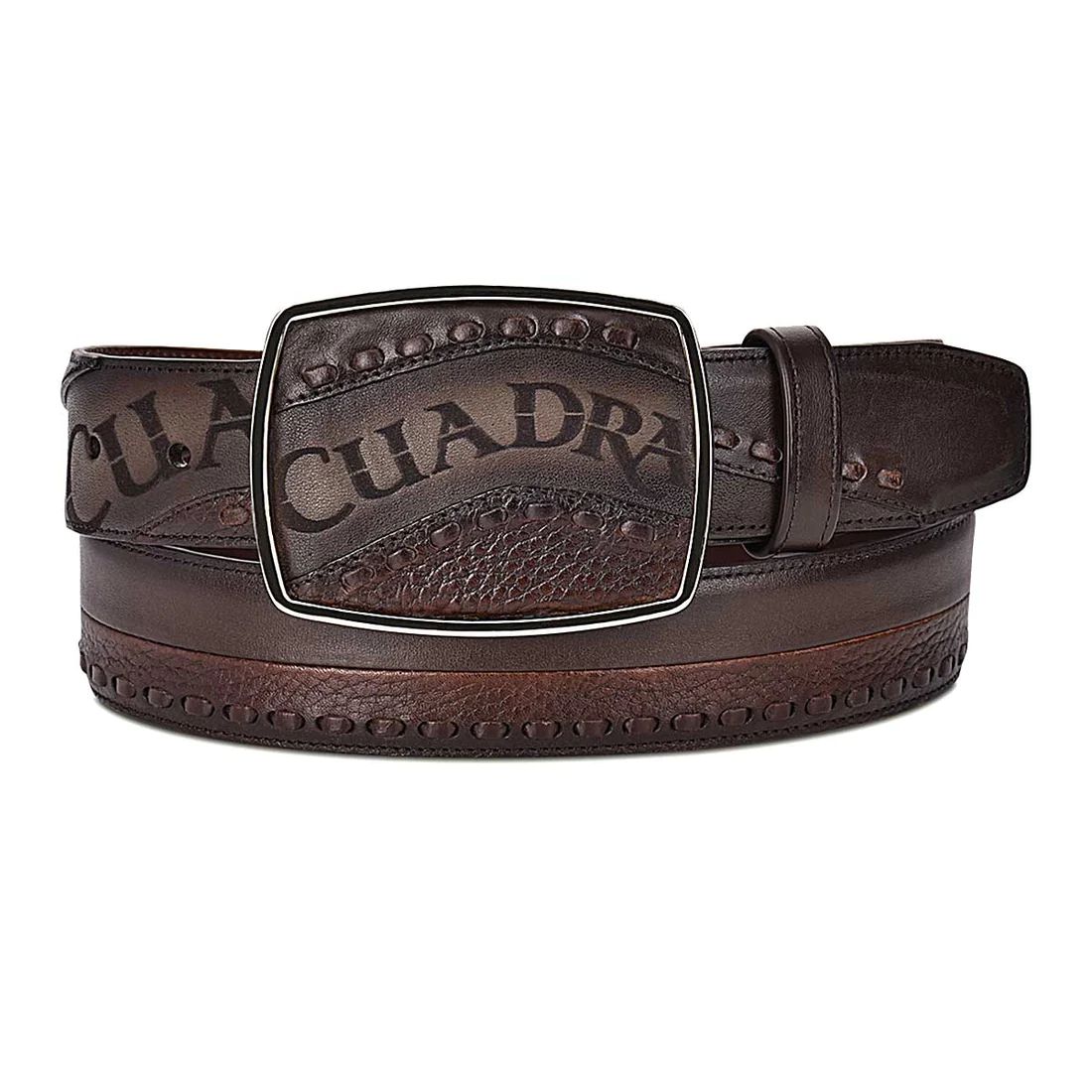 Cuadra | Hand-Painted Chocolate Brown Leather Western Belt