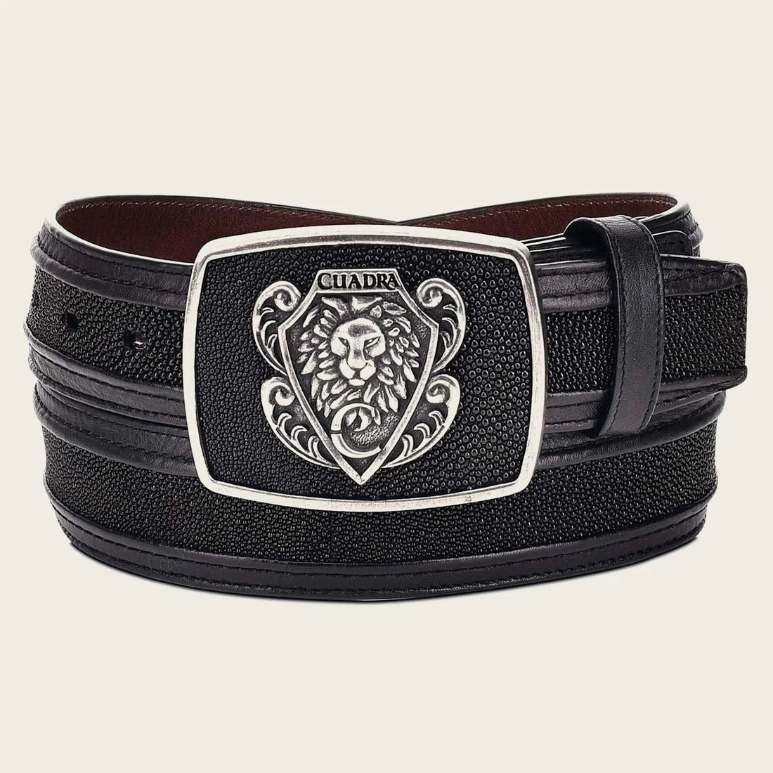 Cuadra | Black Leather Western Belt