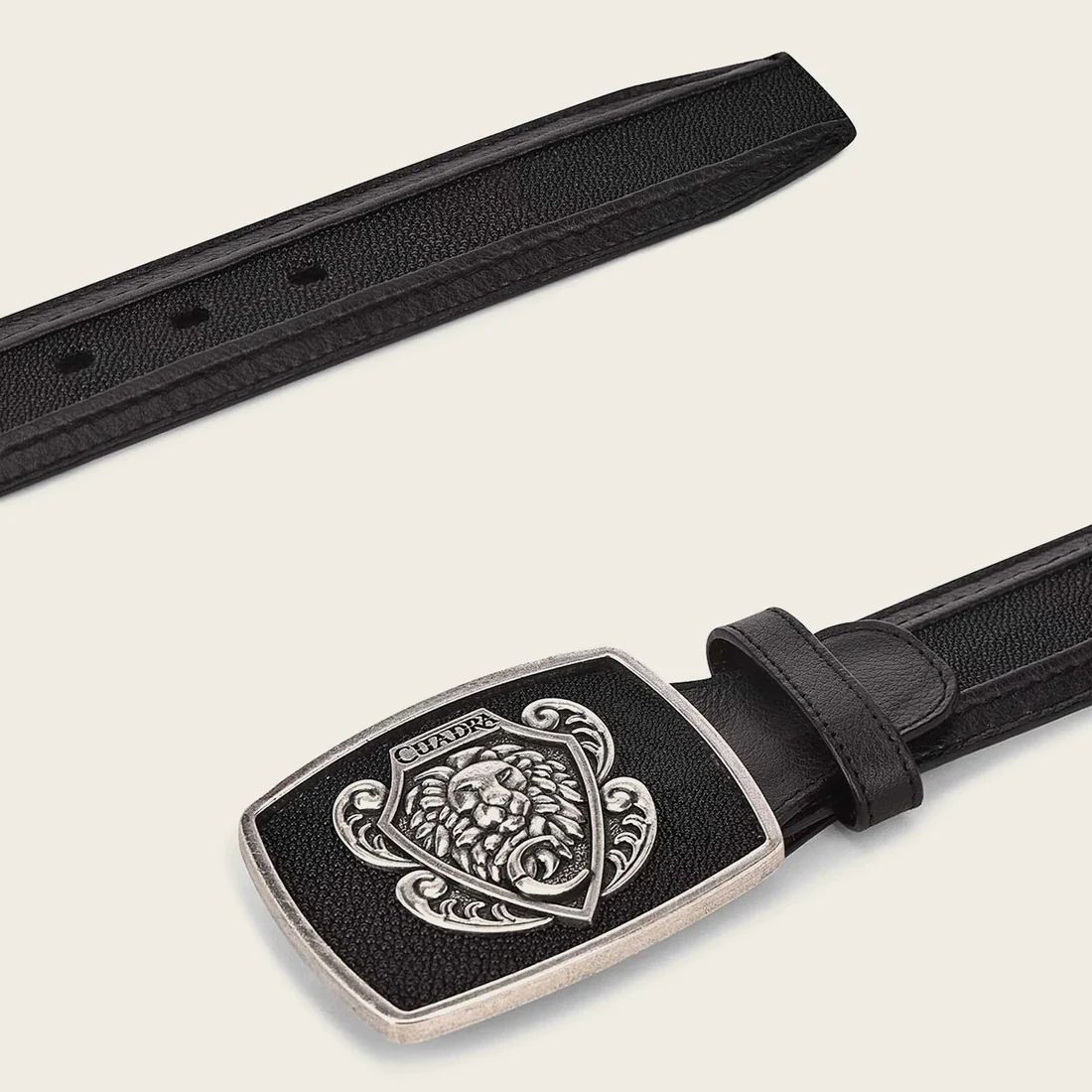 Cuadra | Black Leather Western Belt