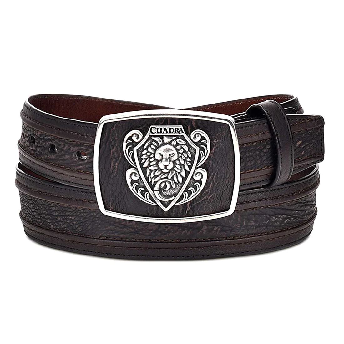 Cuadra | Black Shark Leather Western Belt