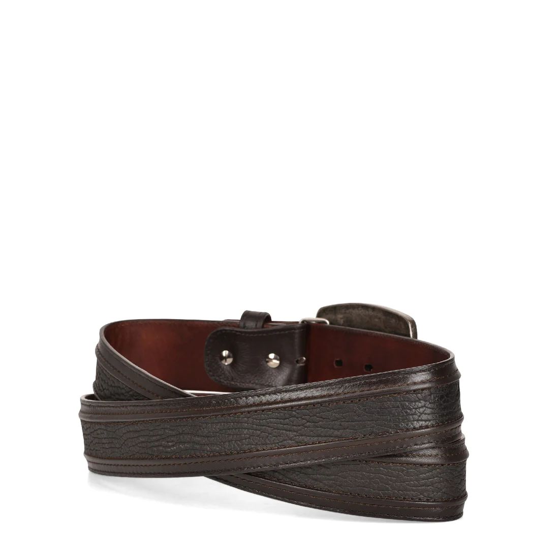 Cuadra | Black Shark Leather Western Belt