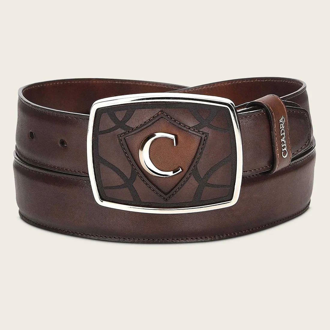 Cuadra | Hand-Painted Brown Leather Western Belt