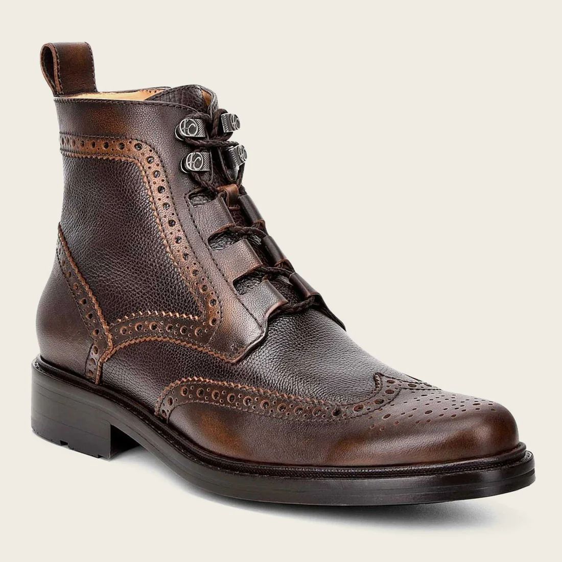 Cuadra | Hand-Painted Brown Bi Tone Leather Boot