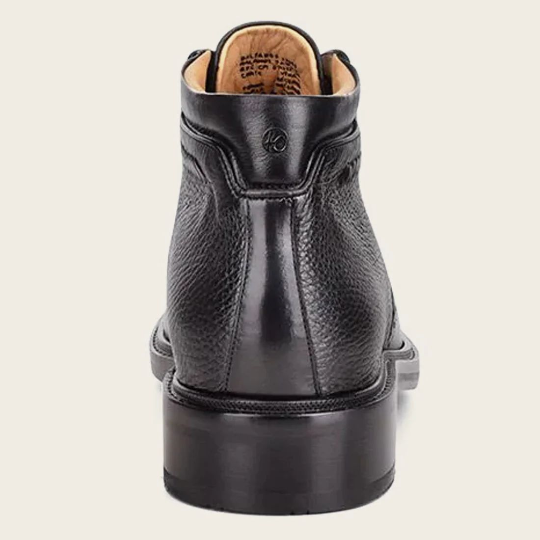Cuadra | Black Leather Oxford Bootie