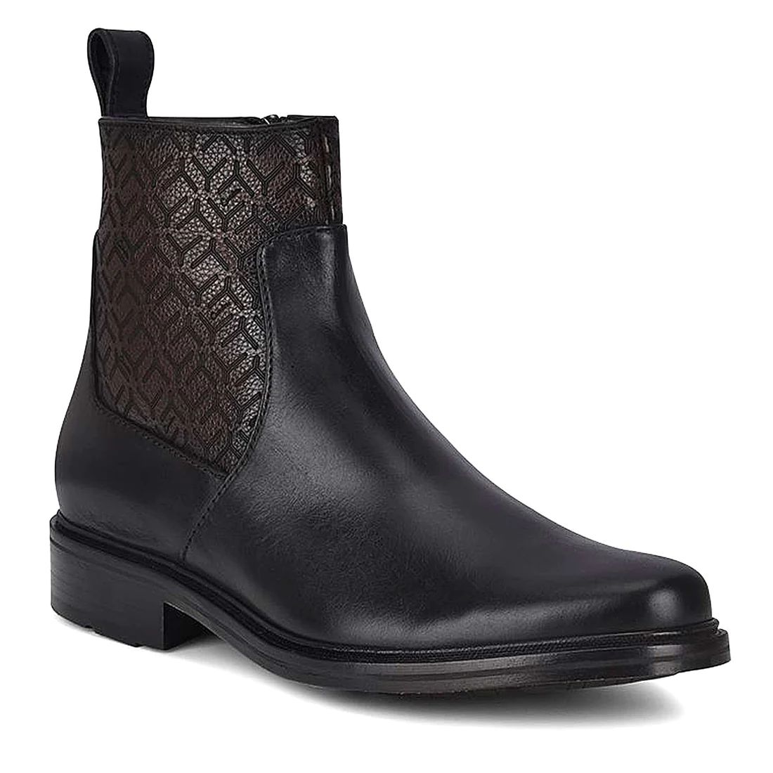 Cuadra | Hand-Painted Black Leather Engraved Boot