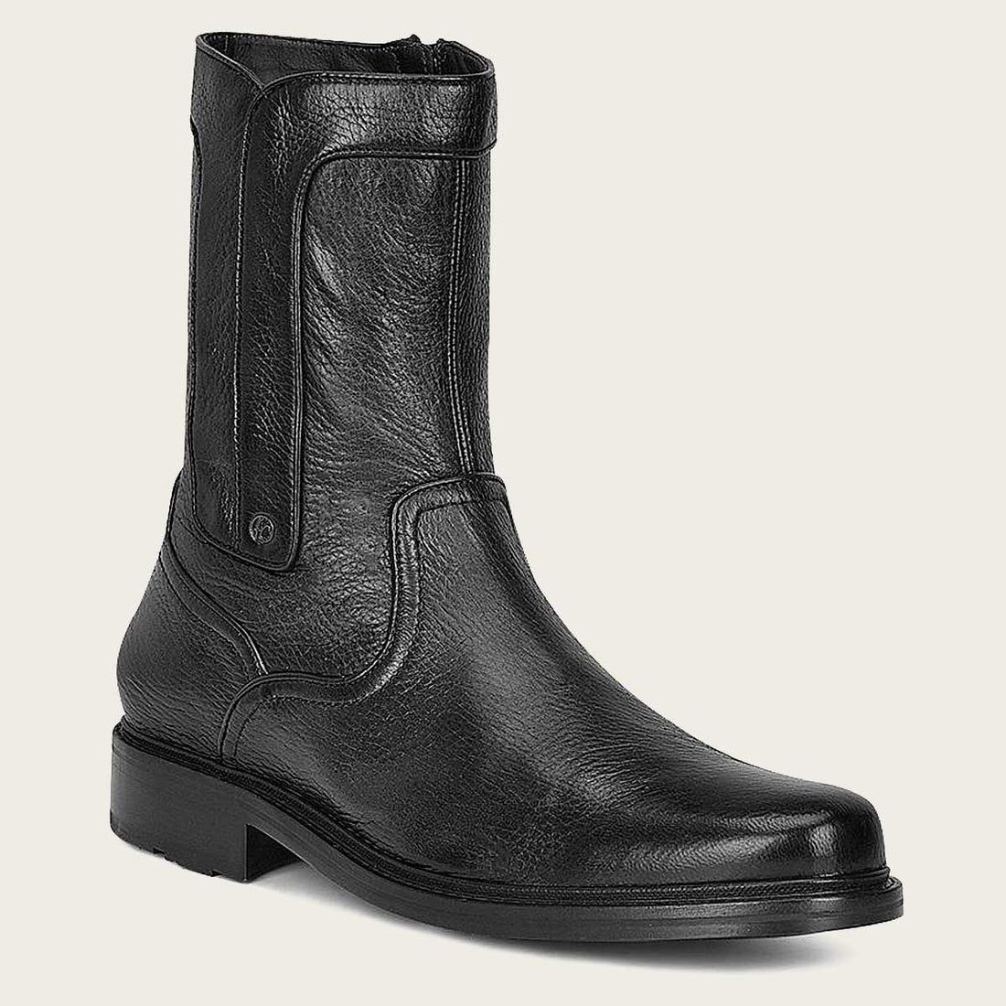 Cuadra | Hand-Painted Black Leather Dress Boot